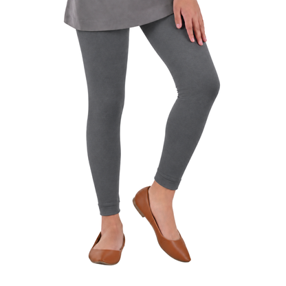 Leggings afelpados para niña en Gris