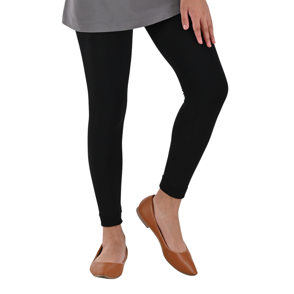 Leggings afelpados para niña en Negro