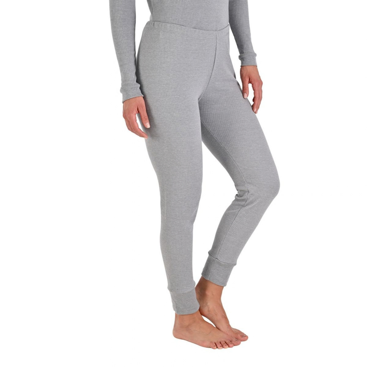 Pantalón térmico rib en Gris
